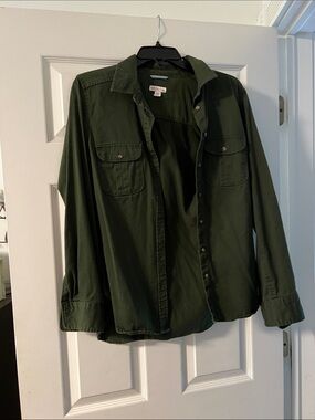 Merona Olive Green Button-Down Women's Shirt